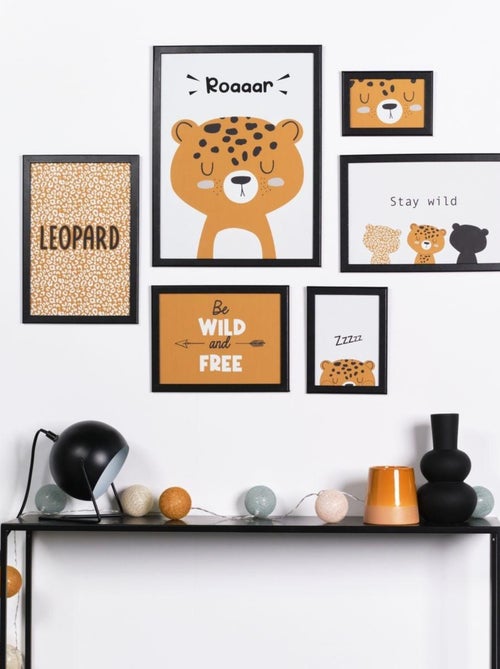 Lot 6 de cadres photos animalier bois FUNNY - Kiabi
