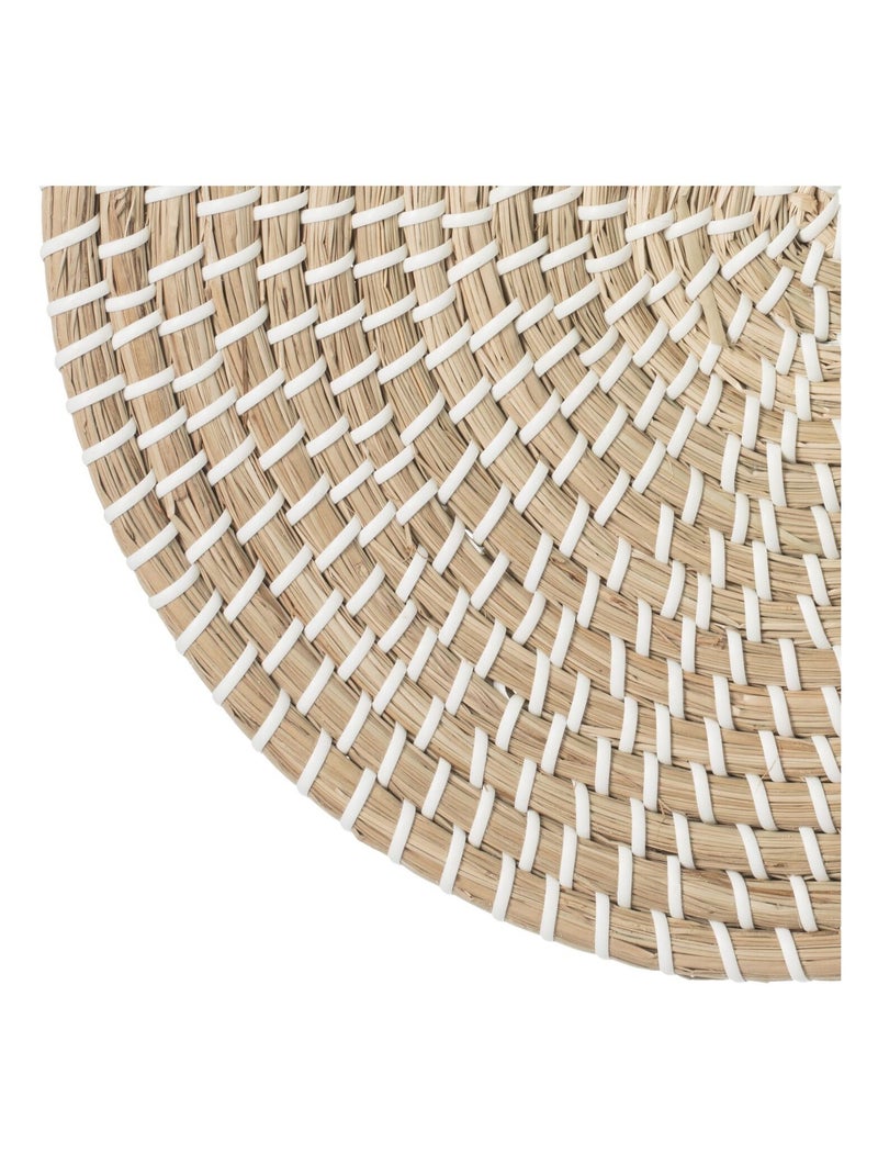 Lot 6x Set de table en osier vannerie Mood Blanc - Kiabi