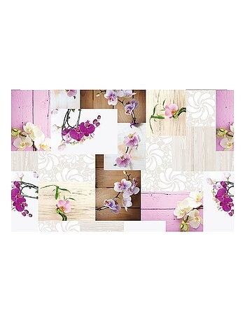 Lot 6x Set de table provençale Laelia - L. 43 x l. 28 cm - Violet