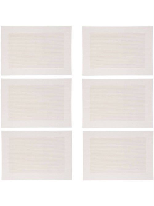 Lot 6x Set de table Rect - 50 x 35 cm - Kiabi