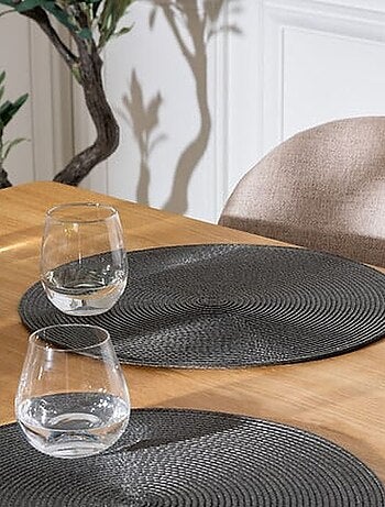 Lot 6x Set de table Tressé Rond