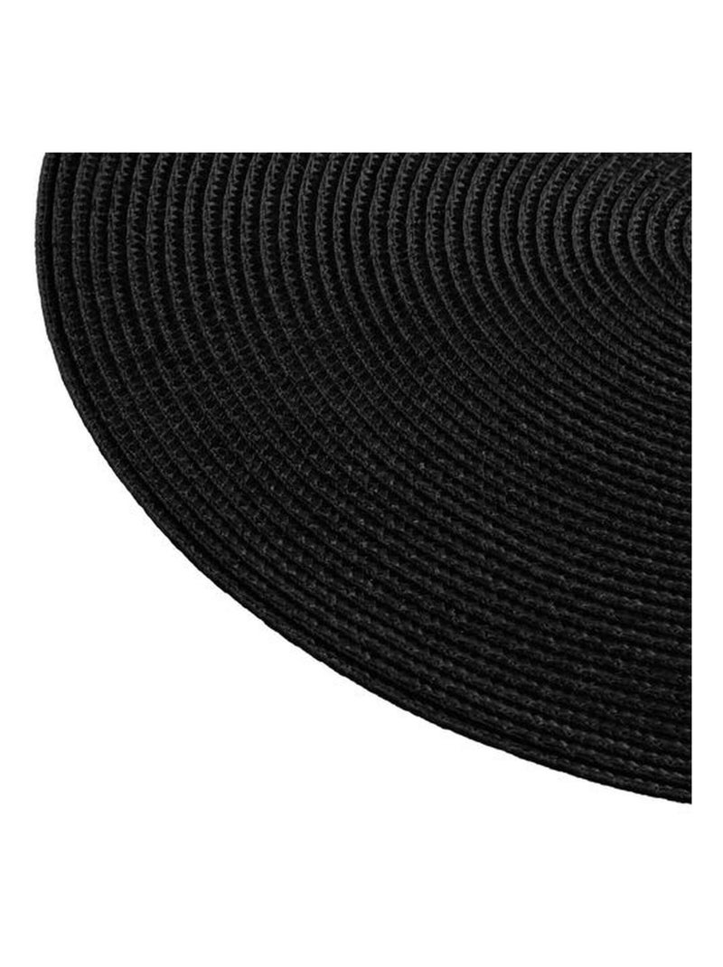 Lot 6x Set de table Tressé Rond Noir - Kiabi