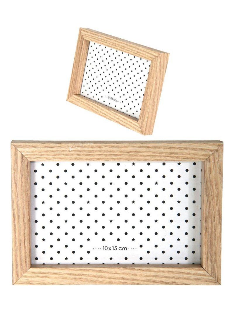 Lot 8 cadres photo design en bois Multicolore - Kiabi