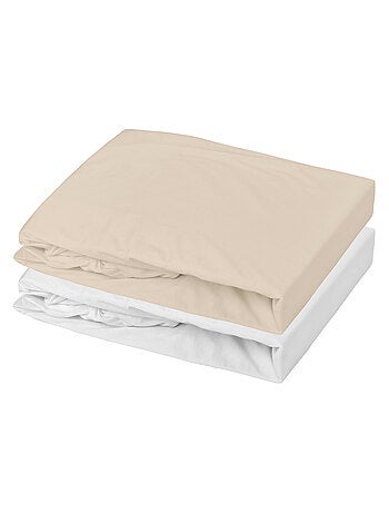 Lot alèse imperméable et drap-housse bébé en coton