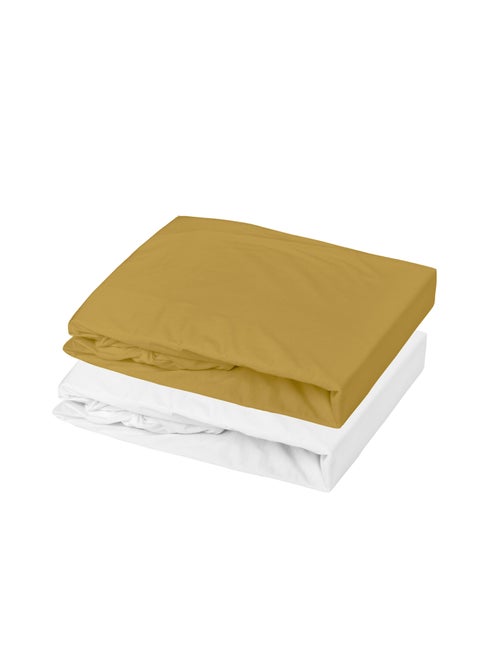 Lot alèse imperméable et drap-housse bébé en coton - Kiabi Lot alèse imperméable et drap-housse bébé en coton - Kiabi