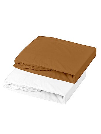 Lot alèse imperméable et drap-housse bébé en coton