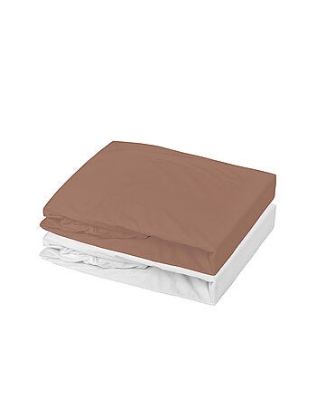 Lot alèse imperméable et drap-housse bébé en coton