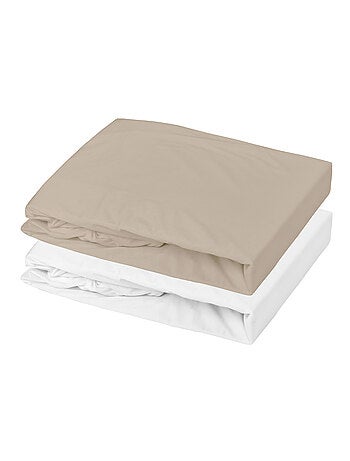 Lot alèse imperméable et drap-housse bébé en coton