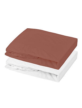 Lot alèse imperméable et drap-housse bébé en coton