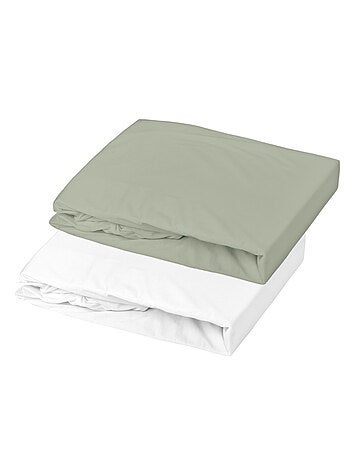 Lot alèse imperméable et drap-housse bébé en coton