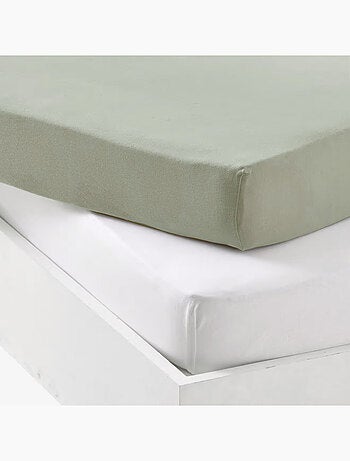 Lot alèse imperméable et drap-housse bébé en coton