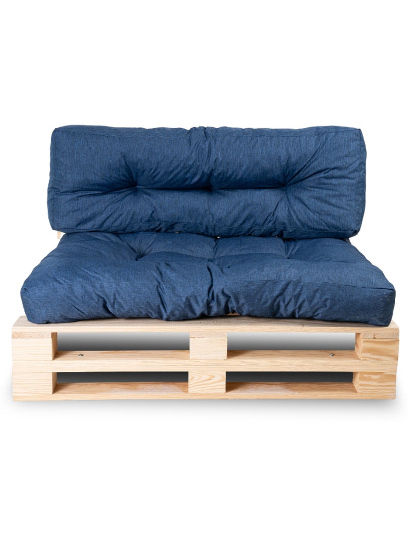 Lot Assise/Dossier Coussin Palette - Bananair Bleu - Kiabi