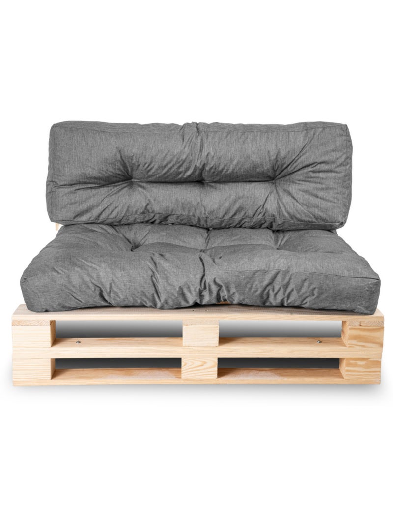 Lot Assise/Dossier Coussin Palette - Bananair Gris - Kiabi