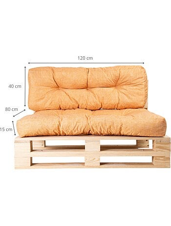 Lot Assise/Dossier Coussin Palette - Bananair