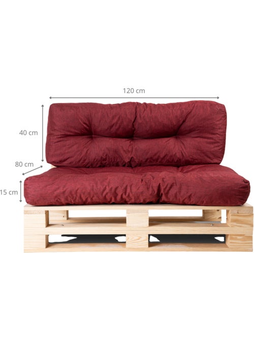 Lot Assise/Dossier Coussin Palette - Bananair - Kiabi
