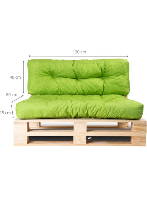 Lot Assise/Dossier Coussin Palette - Bananair - Kiabi
