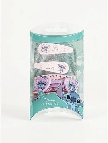 Lot barrette et chouchous 10 pièces stitch disney