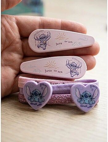 Lot barrette et chouchous 10 pièces stitch disney