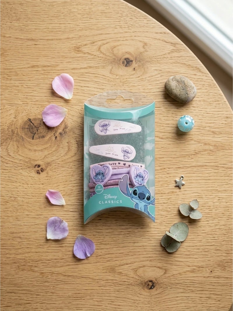 Lot barrette et chouchous 10 pièces stitch disney Rose - Kiabi
