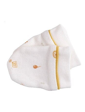 Lot bonnet et moufles bébé en coton - SAUTHON