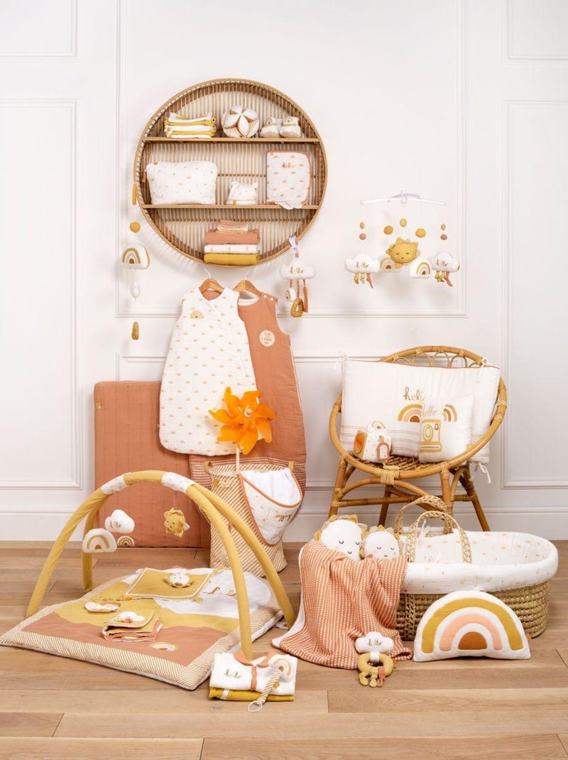 Lot bonnet et moufles bébé en coton - SAUTHON Blanc - Kiabi