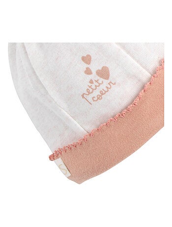 Lot bonnet et moufles bébé en coton - SAUTHON