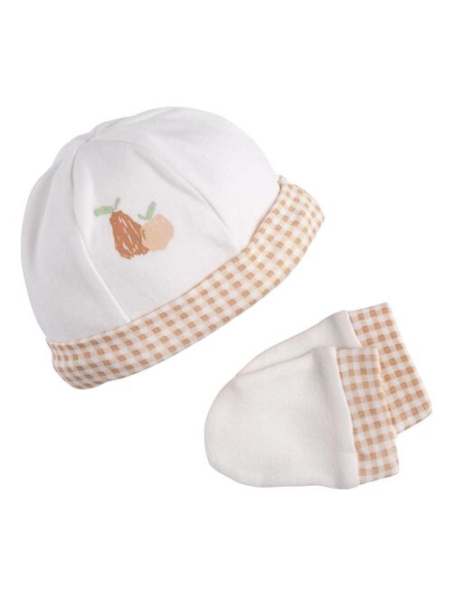 Lot bonnet et moufles bébé Trois Kilos Sept - Blanc - Kiabi - 15.49€