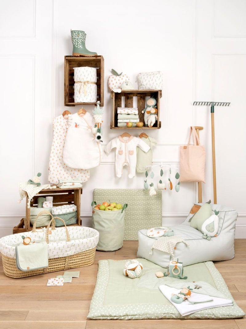 Lot bonnet et moufles bébé en coton - SAUTHON Blanc Rose - Kiabi