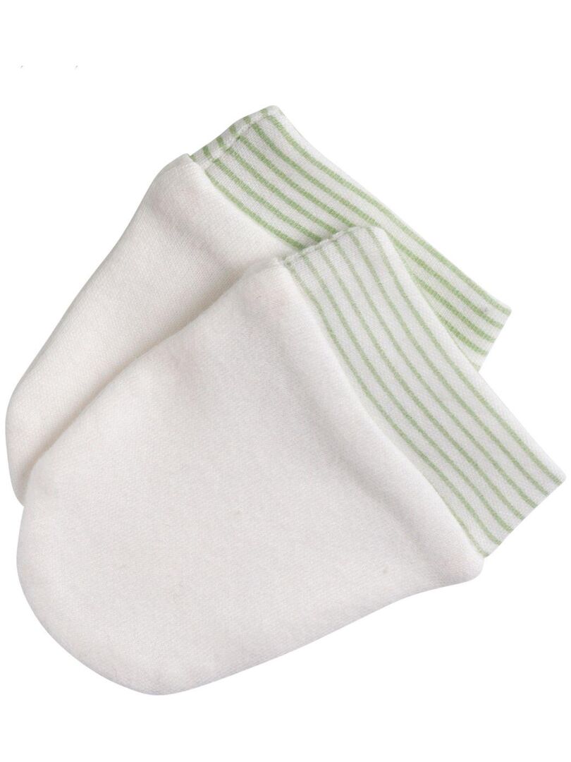 Lot bonnet et moufles bébé en coton - SAUTHON - Vert - Kiabi - 10.39€