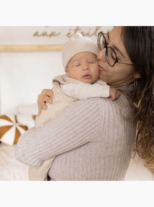 Lot bonnet et moufles naissance - Kiabi