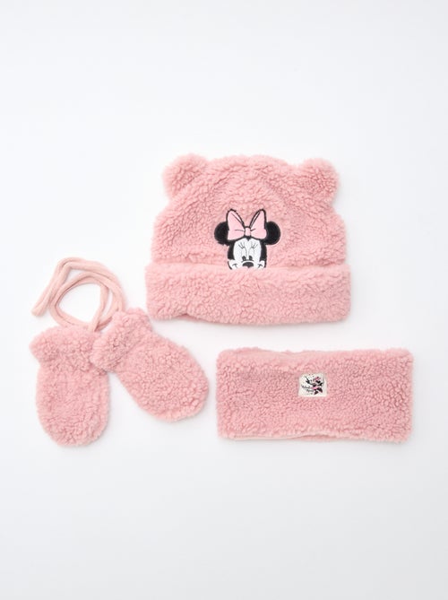 Lot bonnet + gant + snood 'Minnie' 'Disney' - Kiabi