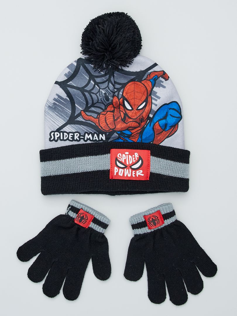 Bonnet + écharpe + gants 'Spider-Man' - rouge - Kiabi - 16.00€