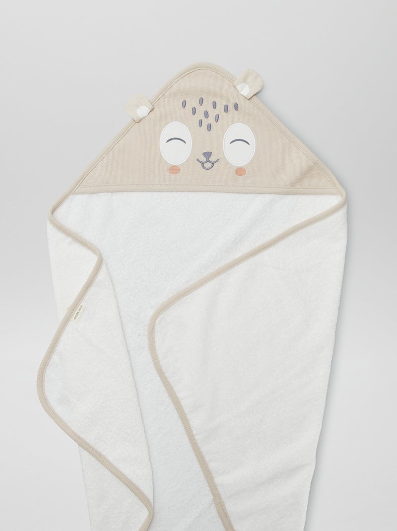 Lot cape de bain + gant - 2 pièces BEIGE - Kiabi