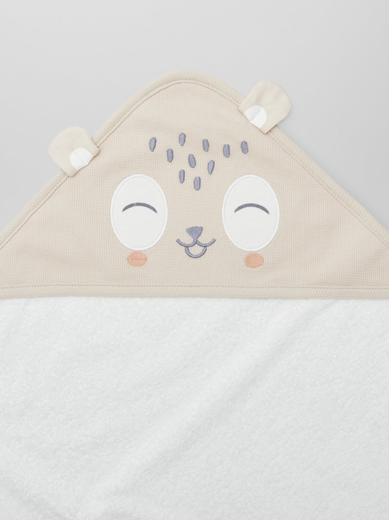 Lot cape de bain + gant - 2 pièces BEIGE - Kiabi