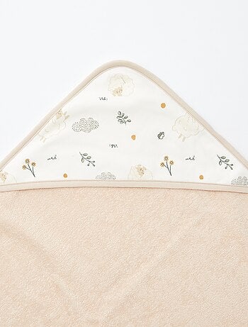 Lot cape de bain + gant de toilette 'Petit Béguin'
