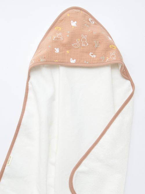 Lot cape de bain + gant 'Petit Béguin' - Kiabi