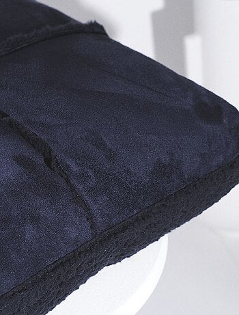 Lot coussin carré et plaid effet sherpa HORS PISTE