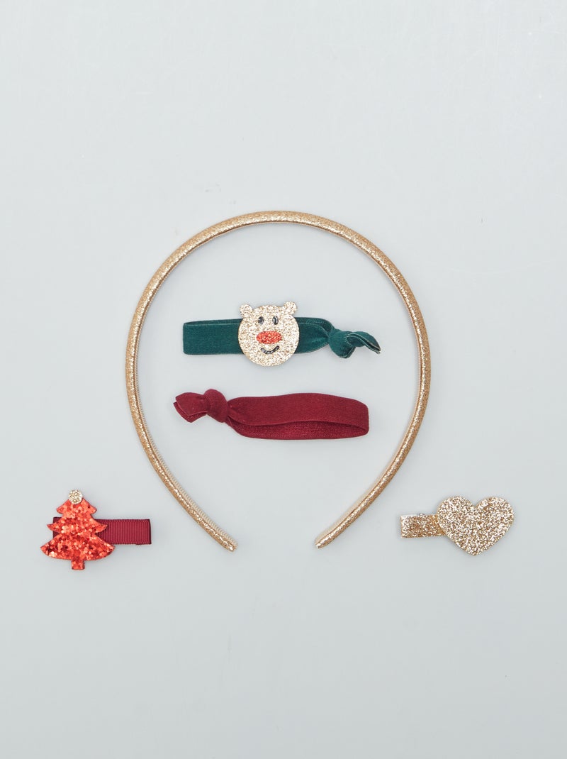 Lot d'accessoires de Noël pour cheveux Doré - Kiabi