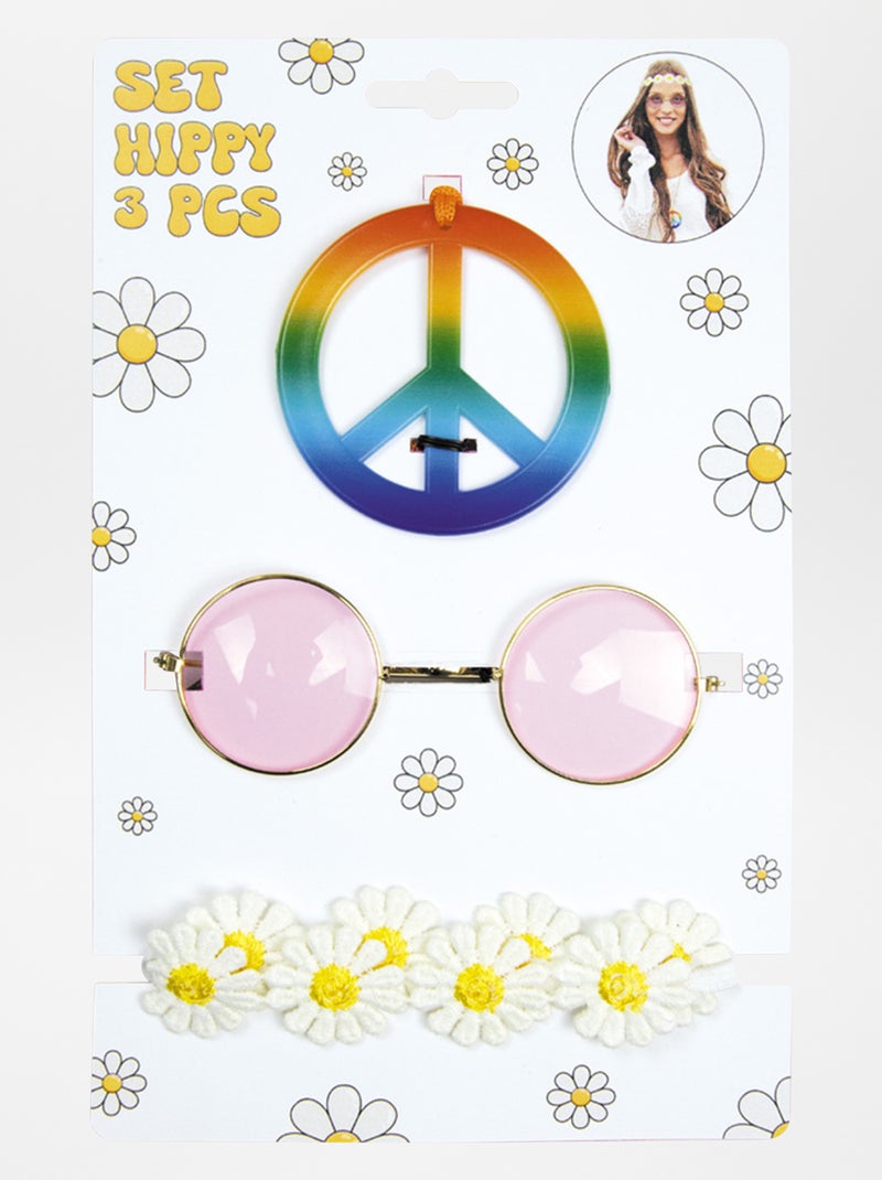 Lot d'accessoires Hippie Blanc - Kiabi