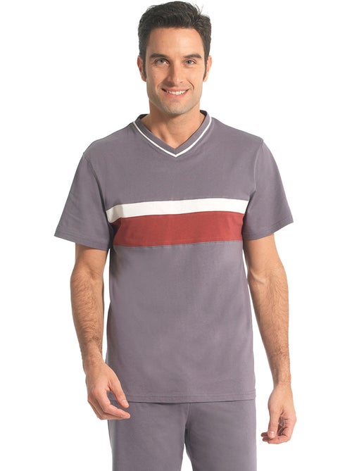 Lot de 1 pyjashorts à rayures en jersey - DAXON - Kiabi
