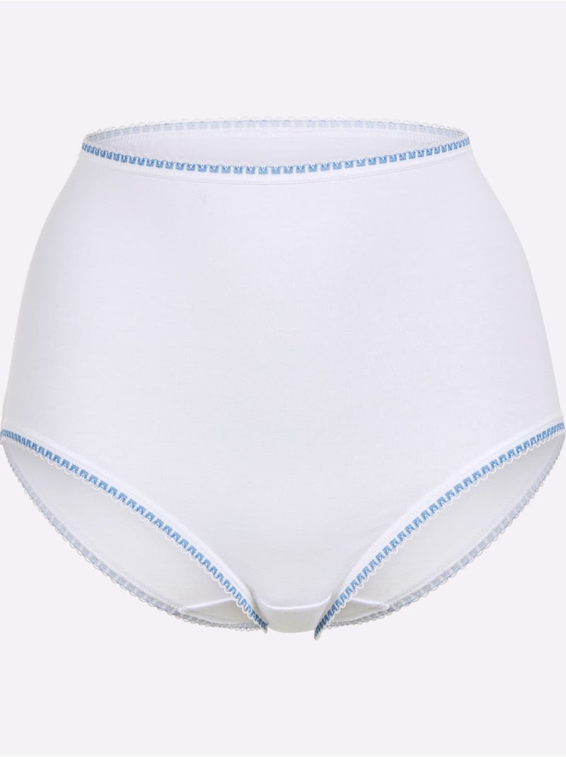 Lot de 10  - Culotte Taille Haute Jersey Fin - Taille Standard - Witt Multicolore - Kiabi