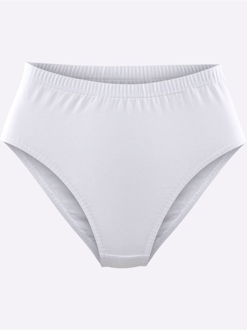 Lot de 10  - Panties Jersey Fin - Taille Standard - Witt Blanc - Kiabi