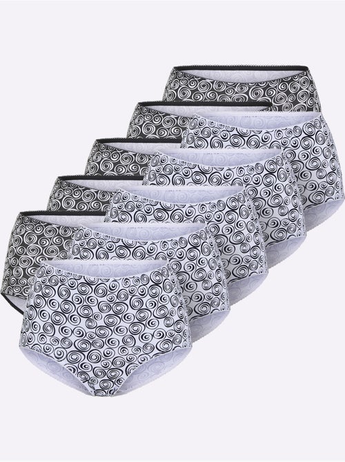 Lot de 10  - Slip Taille Haute Jersey Fin - Taille Standard - Witt - Kiabi