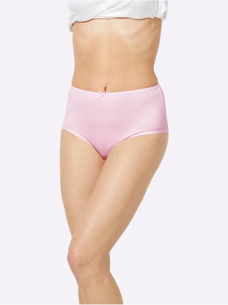Lot de 10  - Slip Taille Haute Jersey Fin - Taille Standard - Witt Multicolore - Kiabi
