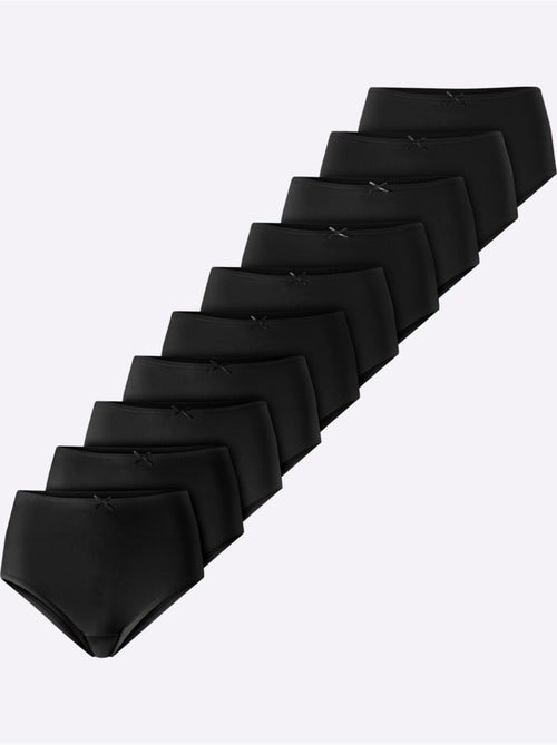 Lot de 10  - Slip Taille Haute Jersey Fin - Taille Standard - Witt - Kiabi