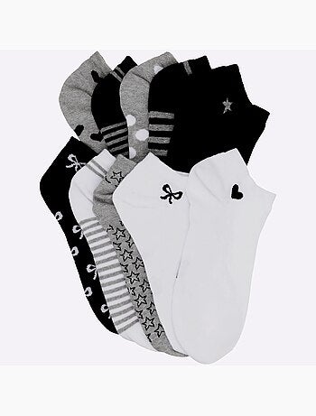 Lot de 10 - socquettes pour femme qualité coton - taille standard - witt