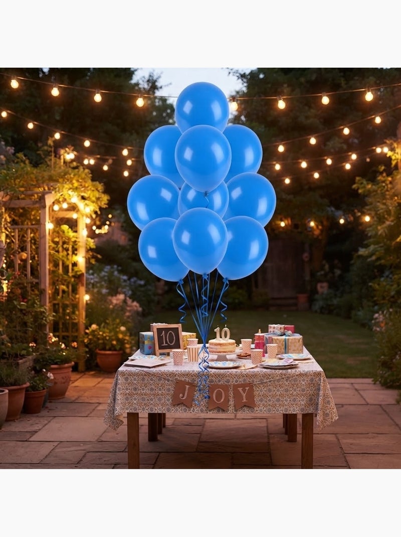 Lot de 10 ballons gonflables uni Bleu roi - Kiabi