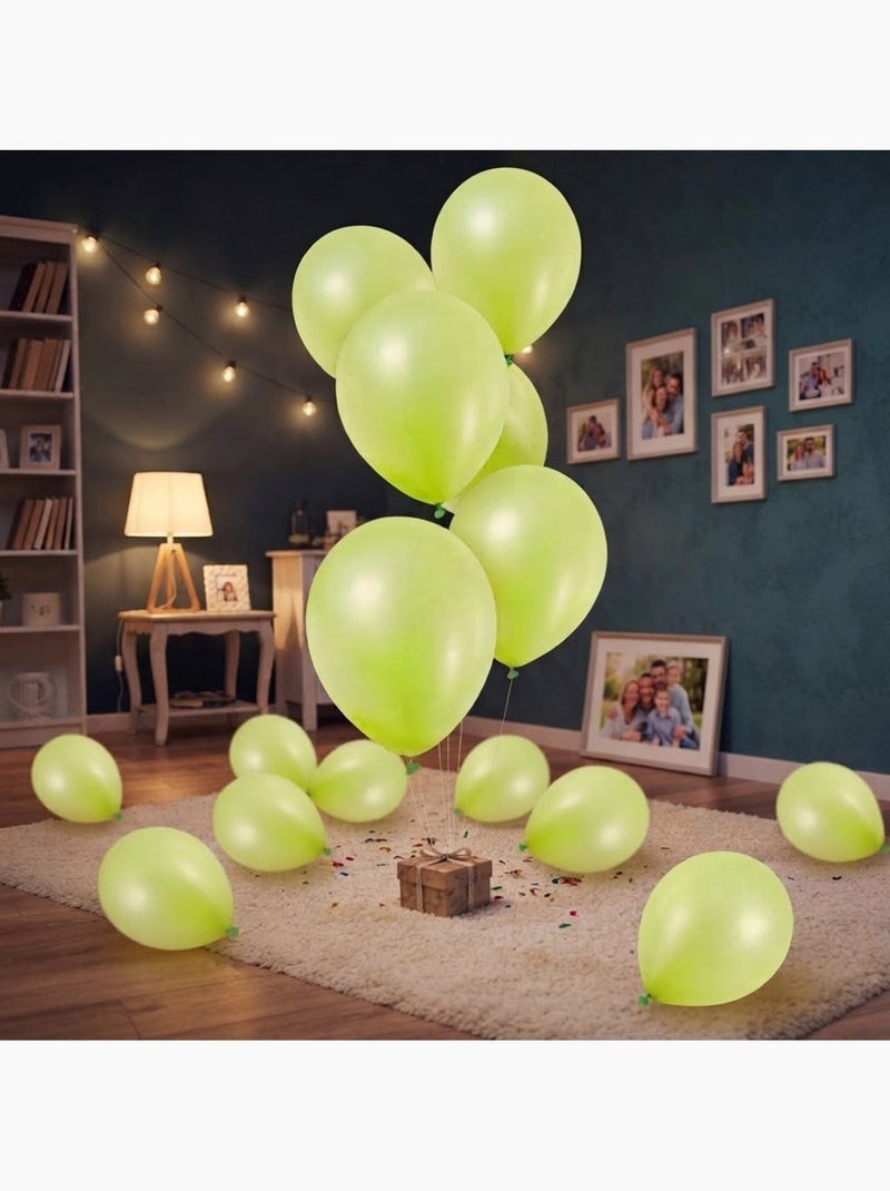 Lot de 10 ballons gonflables uni Vert anis - Kiabi