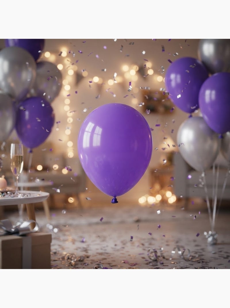 Lot de 10 ballons gonflables uni Violet - Kiabi