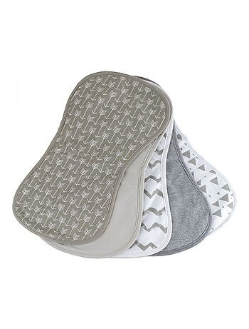 Lot de 10 bavoirs bébé pour épaule 100% coton - Monsieur Bébé